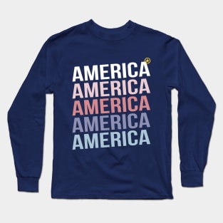 Retro America, For Americans Long Sleeve T-Shirt